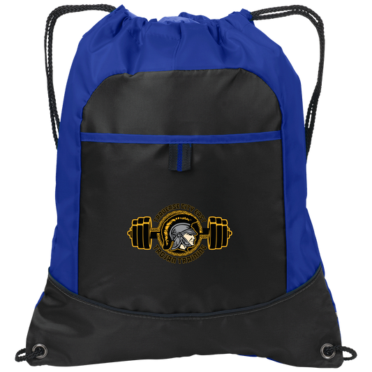 tc-trojans-ems-training-logo-port-authority-pocket-cinch-pack — Black/Hyper Blue — Front — source sha256 3aadd79aaf67b592bed549b456983460a556911f56c0671aaeec60beddd86ae2 — Color position 1
