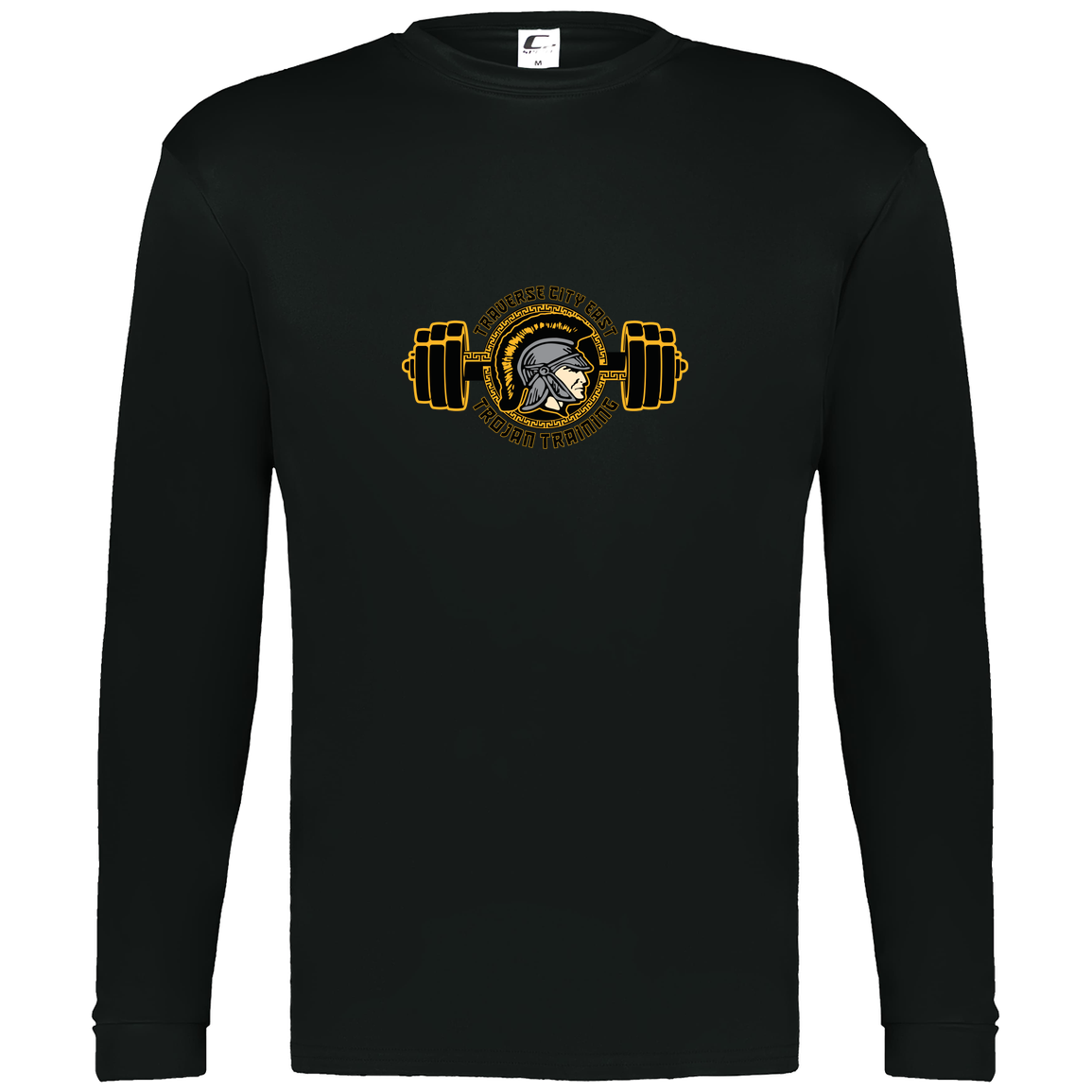 tc-trojans-ems-training-logo-c2-mens-performance-long-sleeve-tee — Black — Front — source sha256 425502e3bd3134ab30712cf17a8503f41e528ba39b4a5e521f6dd489b8568f3a — Color position 1