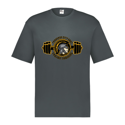 tc-trojans-ems-training-logo-c2-mens-performance-short-sleeve-tee — Graphite — Front — source sha256 5dbdb093f573b0669367b9b71f4f90df87601db5de603b0921636b7b62338151 — Color position 2