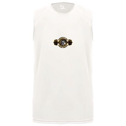 tc-trojans-ems-training-logo-badger-b-core-sleeveless-performance-tee — White — Front — source sha256 5ec1d8d8d121681eef414666d1d0fe87cfd4a7f6cab853e17395cf12dcb26344 — Color position 4