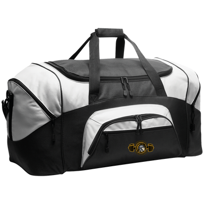 tc-trojans-ems-training-logo-port-company-sport-duffel — Black/Gray — Front — source sha256 70b25d14a06164e4b6a9076ab412d538026e8b88fa50df2c84c00865ad0b4539 — Color position 1