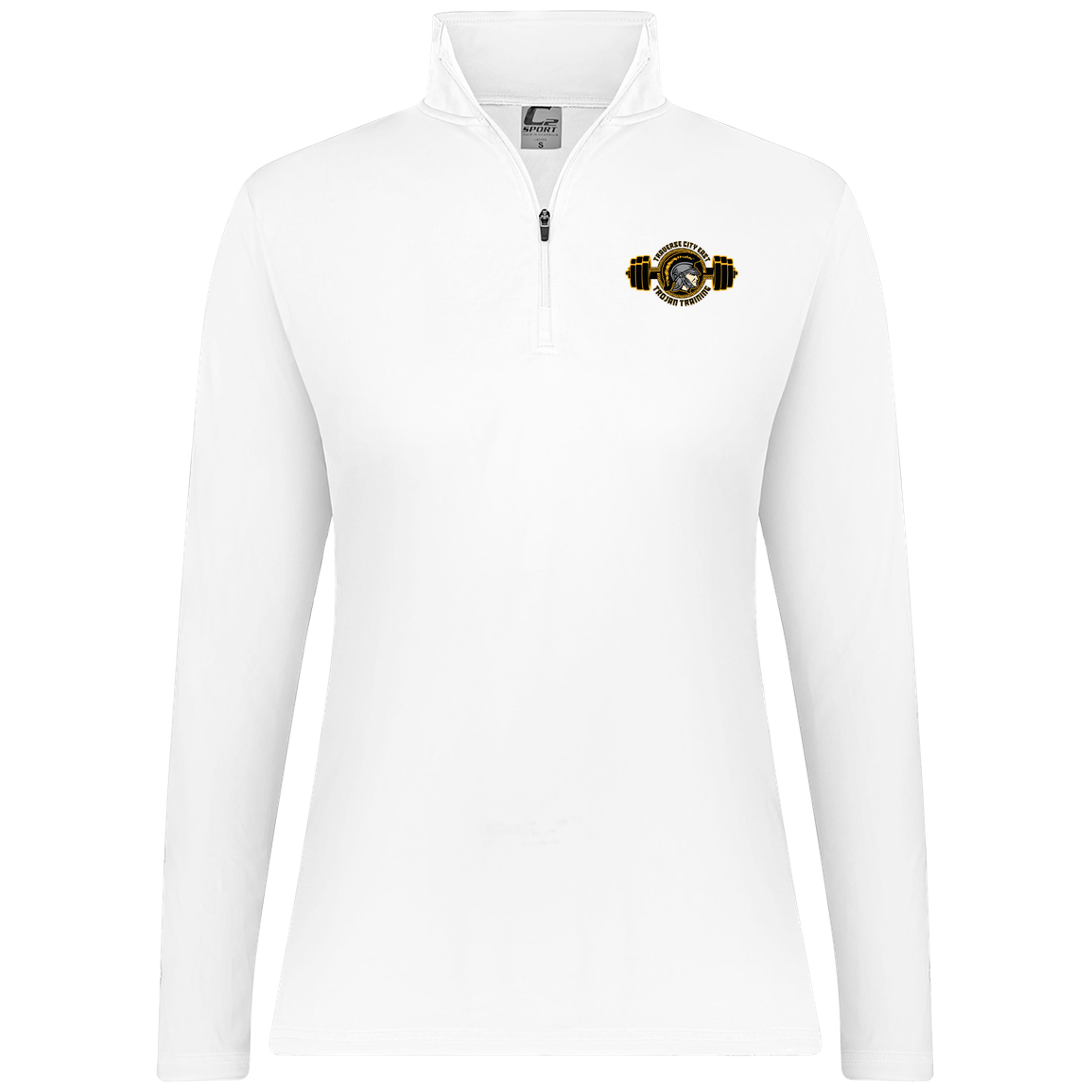 tc-trojans-ems-training-logo-c2-womens-1-4-zip-pullover — White — Front — source sha256 7b7a031744f8d0d9a849b3d775367e619945d27d540d7f4eb7cb1e15051d1a08 — Color position 3
