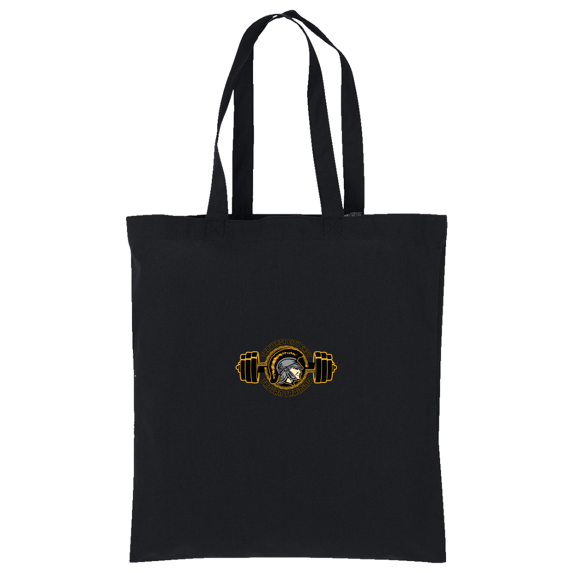 tc-trojans-ems-training-logo-port-authority-core-cotton-tote — Deep Black — Front — source sha256 828f39e66bb61599df612128dd6f551ce8c1776718b01d5e37d57b2f4b3fd141 — Color position 1