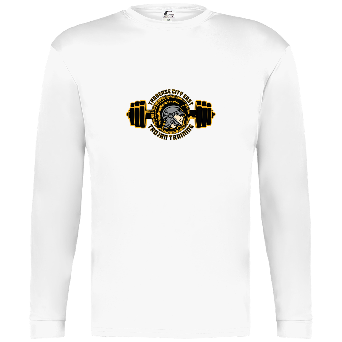 tc-trojans-ems-training-logo-c2-mens-performance-long-sleeve-tee — White — Front — source sha256 a37e6288127a0dee4c2298a5a0277fa7cbbff4e5ff8caa1d5a658b415151c549 — Color position 4