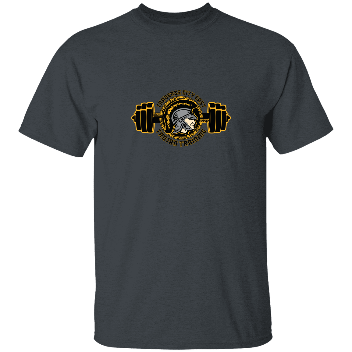 tc-trojans-ems-training-logo-gildan-youth-5-3-oz-100-cotton-t-shirt — Dark Heather — Front — source sha256 a625b655b4bd104185926af9680ed9a585c8895900e0cbbf95352c38a73c404f — Color position 4