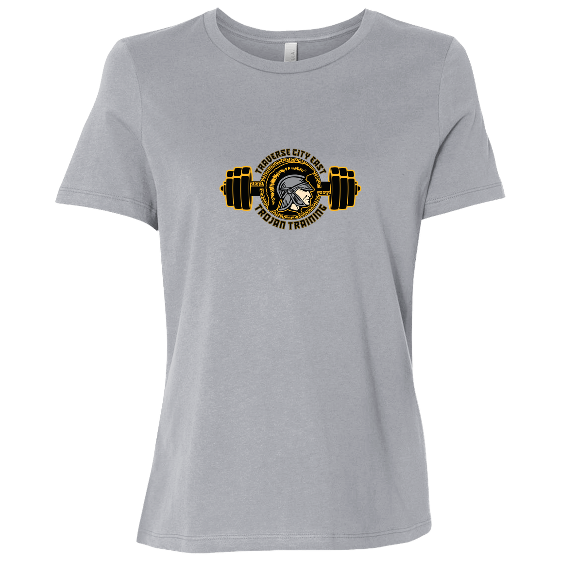 tc-trojans-ems-training-logo-bella-canvas-ladies-relaxed-jersey-short-sleeve-t-shirt — Athletic Grey — Front — source sha256 a695fbf958f7b88dfef99e2ebbfde47a99bef54c411318bf4fcf06de72d6a45d — Color position 3