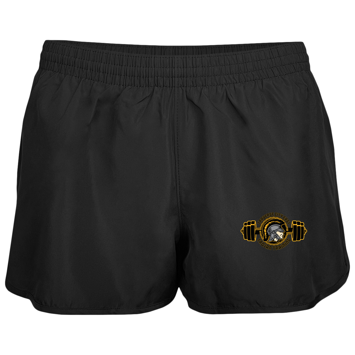 tc-trojans-ems-training-logo-augusta-ladies-wayfarer-running-shorts — Black — Front — source sha256 a9c5e55626f1e88d375f001060f1a3c6da7ae13f4e0db46ee2734fc183729b20 — Color position 1