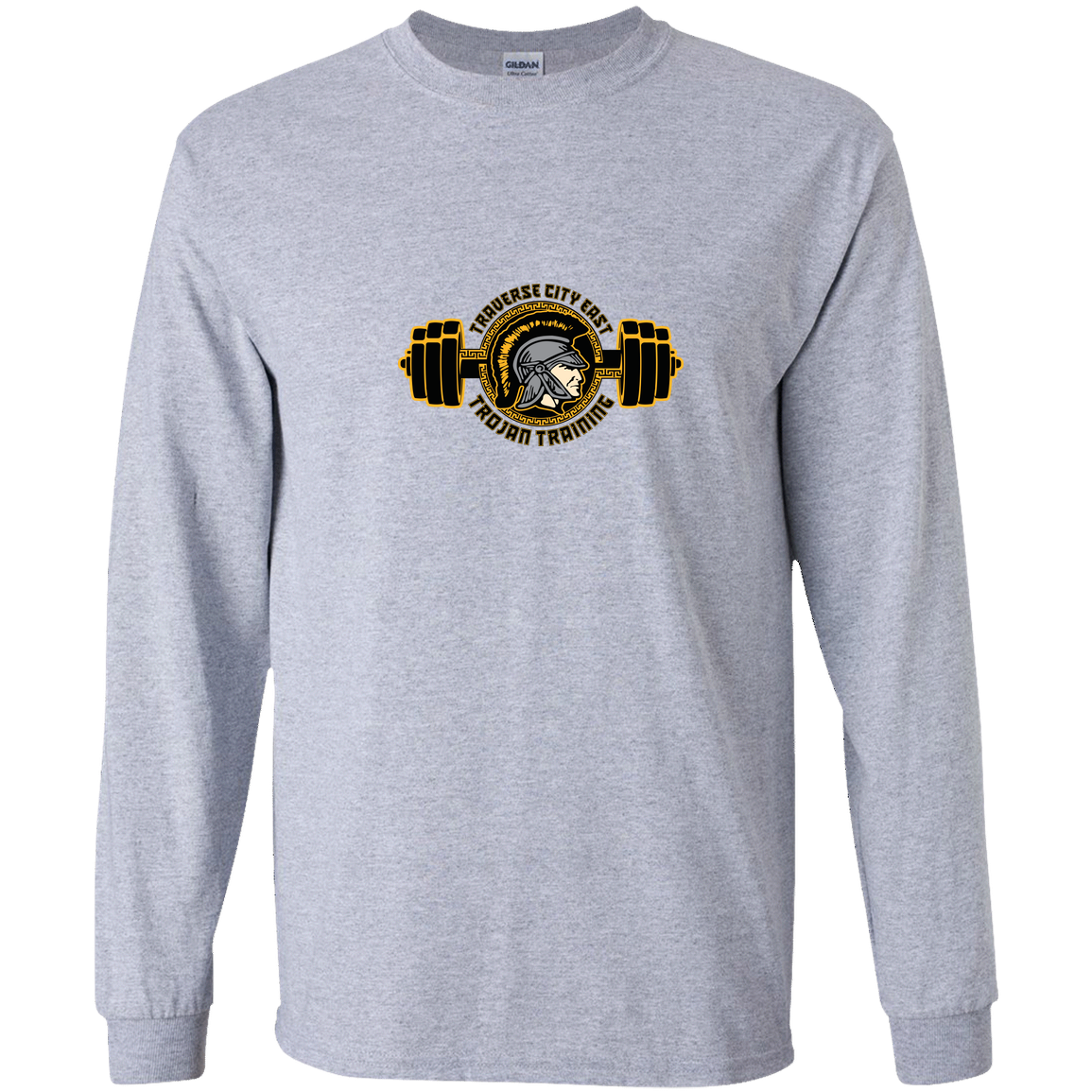 tc-trojans-ems-training-logo-gildan-youth-ls-t-shirt — Sport Grey — Front — source sha256 c1dd7fd9d8208afbfd88356a5448baf114b1c6217a94153b0b86ee0e402cecff — Color position 1