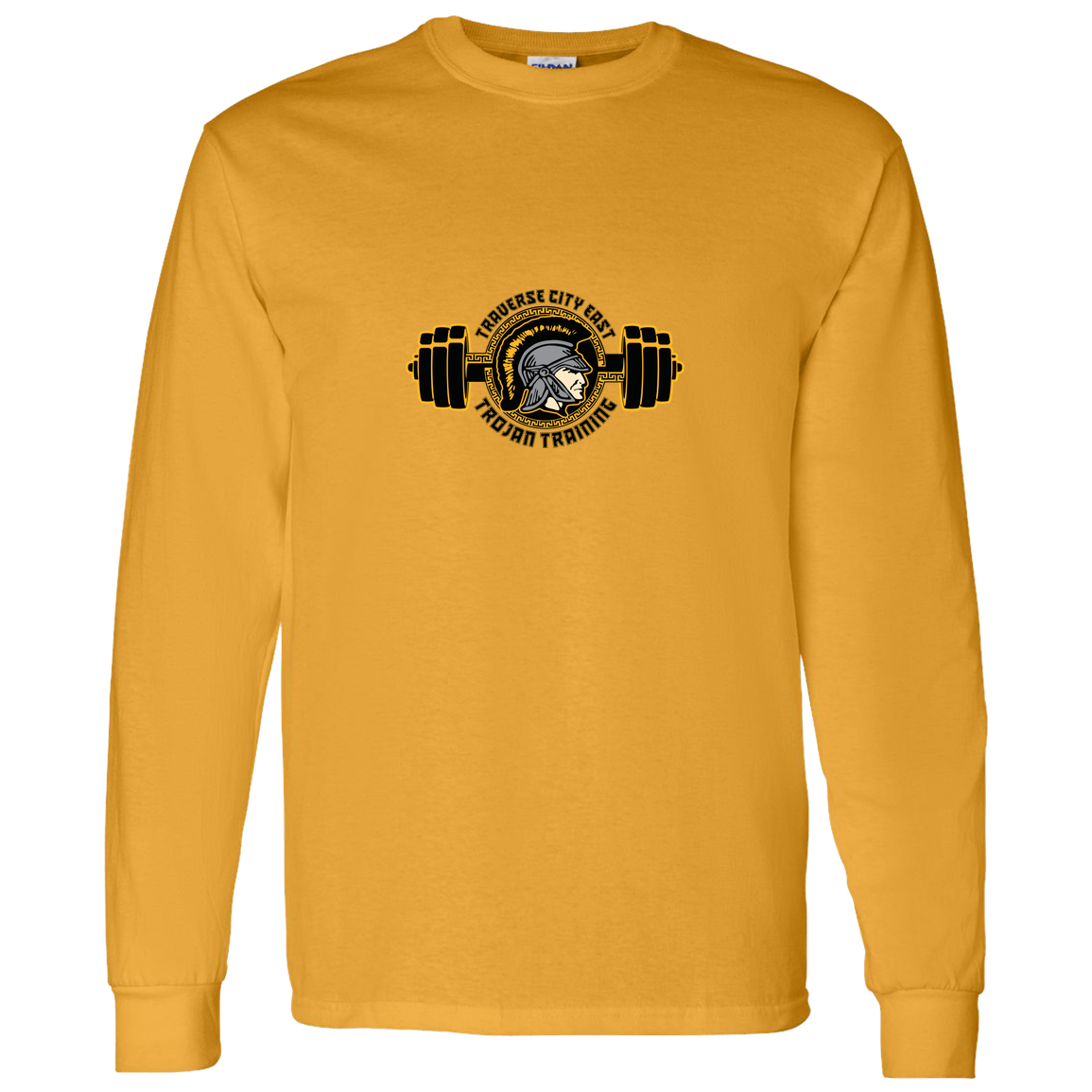 tc-trojans-ems-training-logo-gildan-ls-t-shirt-5-3-oz — Gold — Front — source sha256 c433b9a17ad1e5ebcdf74b59d34fc167e726da643be15cdcb1bfe928b893a950 — Color position 6