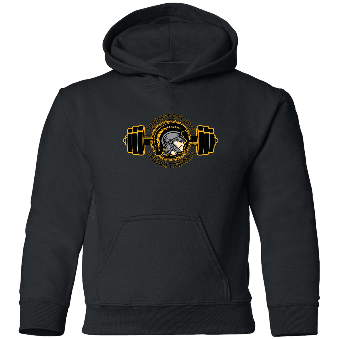 tc-trojans-ems-training-logo-gildan-youth-pullover-hoodie — Black — Front — source sha256 d0cb3a2129b8860533b9f83166c3c87a09cdc96b9c418a596d34ca5cee318d6d — Color position 3