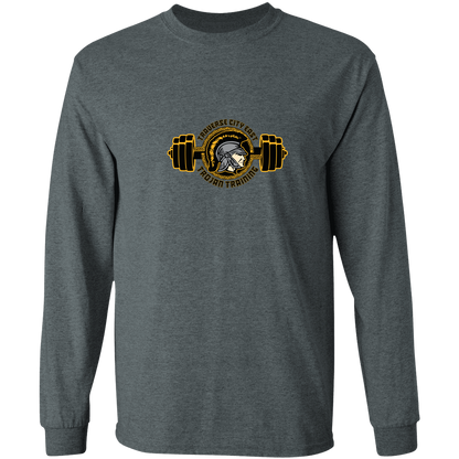 tc-trojans-ems-training-logo-gildan-ls-t-shirt-5-3-oz — Dark Heather — Front — source sha256 d866cdbe4da80c8b6acf5f9967f09dd270ba8e5ce7dad9a0e04c5ee50c41fb73 — Color position 2