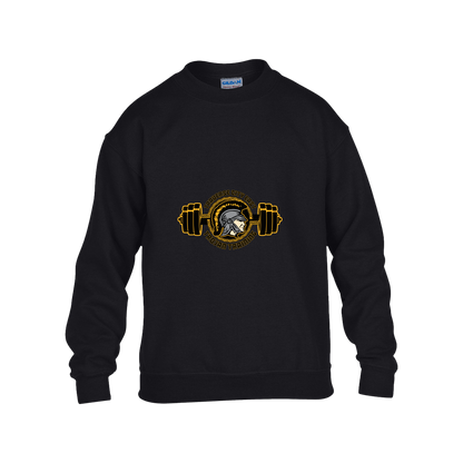 tc-trojans-ems-training-logo-gildan-kids-heavy-blend-fleece-crew — Black — Front — source sha256 dab2e5fb578234e62af64516f47ef60127528b9eb7ee1e3bf472e6f9fff7162d — Color position 1