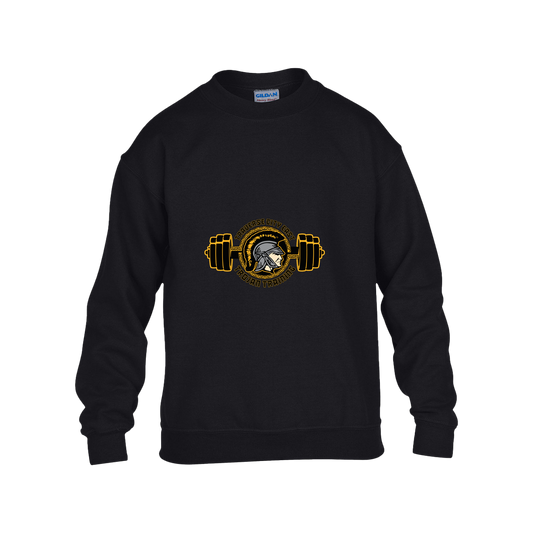 tc-trojans-ems-training-logo-gildan-kids-heavy-blend-fleece-crew — Black — Front — source sha256 dab2e5fb578234e62af64516f47ef60127528b9eb7ee1e3bf472e6f9fff7162d — Color position 1