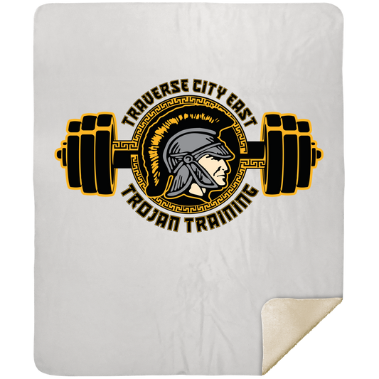 tc-trojans-ems-training-logo-mshm-premium-sherpa-blanket-50x60 — White — Front — source sha256 dfb9a62bd0d2bd0970d53042c86f65b8d923c3eafbca3ad4b37fe8038abc71f8 — Color position 1