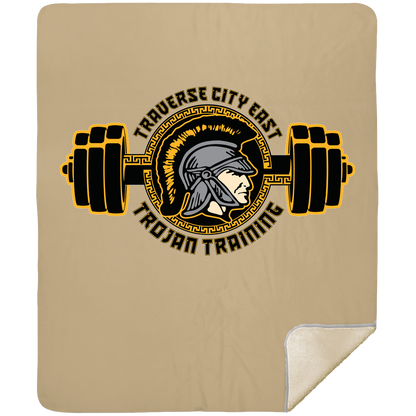 tc-trojans-ems-training-logo-mshm-premium-sherpa-blanket-50x60 — Tan — Front — source sha256 e694c07a67e076a34416c9274d4466d79210c041c47c49aa26286497e4bfbabb — Color position 5