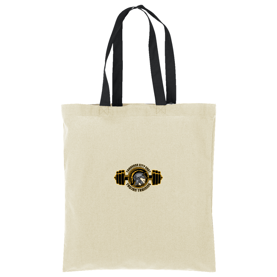 tc-trojans-ems-training-logo-port-authority-core-cotton-tote — Natural/Deep Black — Front — source sha256 ec97602193f858fb13c34a03af2e030a188860af7fccb2f95ad686e75ea19734 — Color position 3