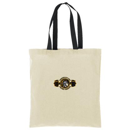 tc-trojans-ems-training-logo-port-authority-core-cotton-tote — Natural/Deep Black — Front — source sha256 ec97602193f858fb13c34a03af2e030a188860af7fccb2f95ad686e75ea19734 — Color position 3