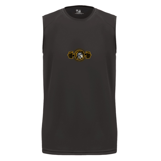 tc-trojans-ems-training-logo-badger-b-core-sleeveless-performance-tee — Black — Front — source sha256 fc01c73fd7965a8cb10937c0e577488a161f5a152ce96c333bdc6881864c6091 — Color position 1