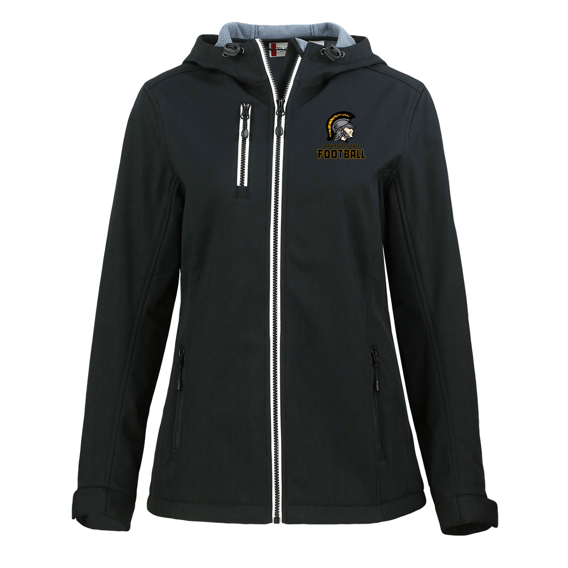 tc-trojans-football-basic-clique-womens-eco-stretch-softshell-jacket — Black — Front — source sha256 a00af0d52bc8edf7d791705f4bba8523eb0b5135916ad76ed1a3d3ddd1cd470c — Color position 1
