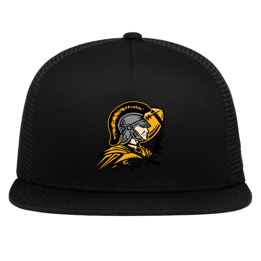 tc-trojans-football-graphic-v2-pacific-headwear-d-series-5-panel-trucker-snapback-cap — Black — Front — source sha256 37bb67871fa745427b7d4b4e4bbefada771d3ffde92fc290e22397604ba68044 — Color position 1
