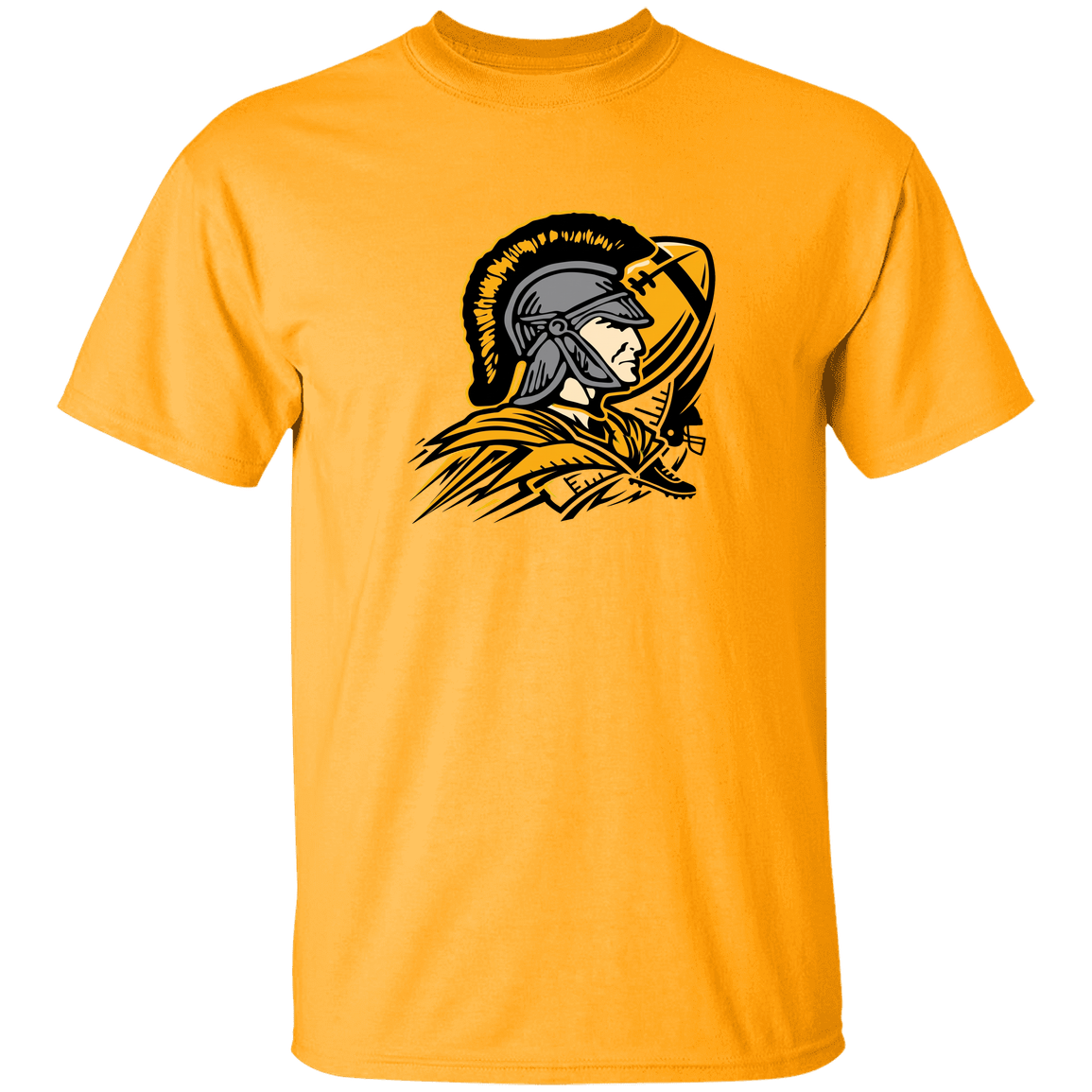 tc-trojans-football-graphic-v2-gildan-5-3-oz-t-shirt — Gold — Front — source sha256 44fddb98bc1eff52a6f74efc2b588a553f7a3b9f89c3c98529d30743581f0294 — Color position 7