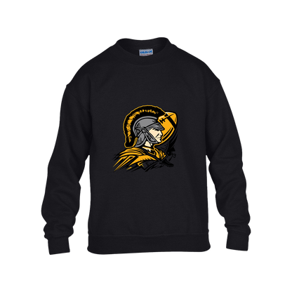 tc-trojans-football-graphic-v2-gildan-kids-heavy-blend-fleece-crew — Black — Front — source sha256 53d87976ffd28038f6f5020b722529a3d24b54cfa82005e907fe239b88fd4c03 — Color position 1