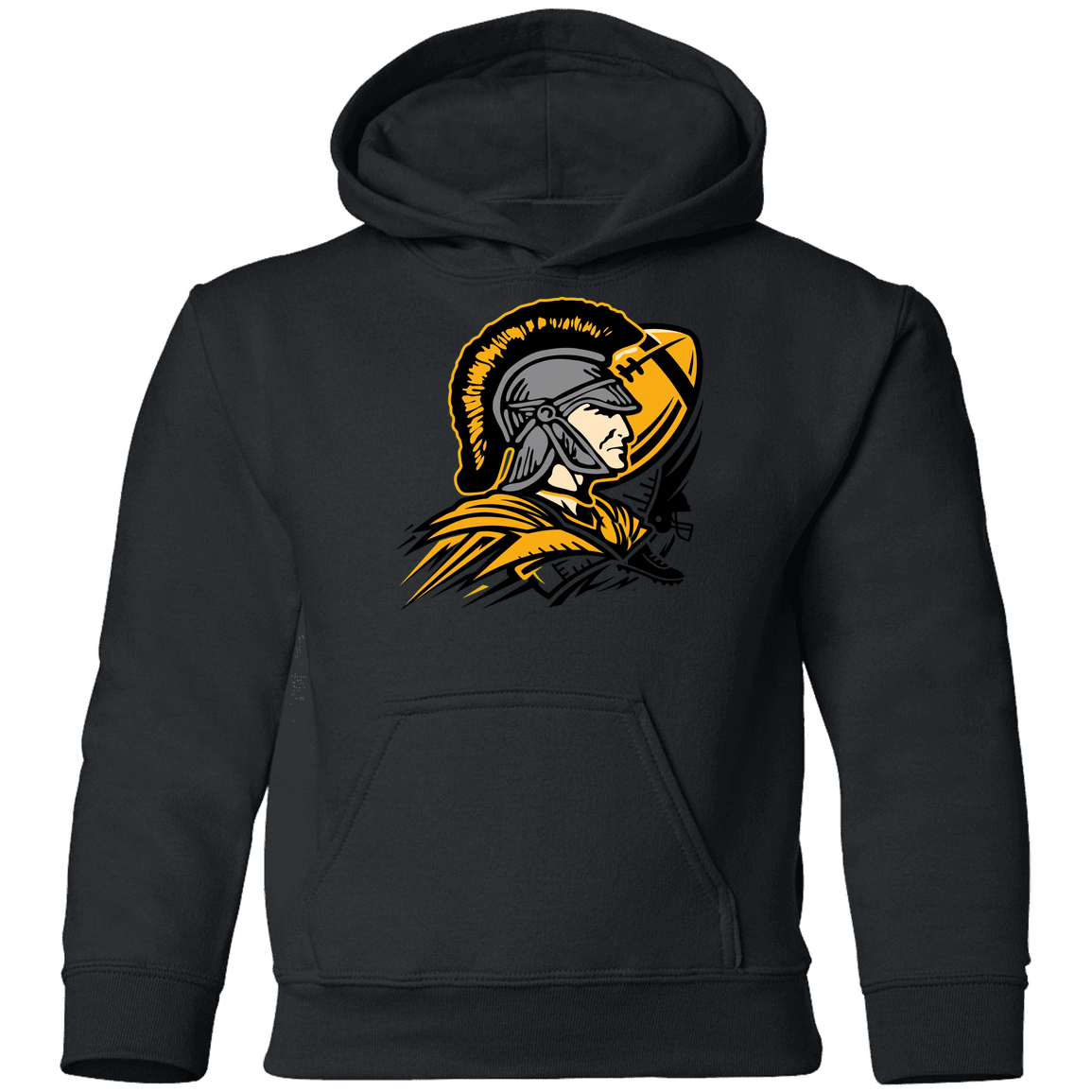 tc-trojans-football-graphic-v2-gildan-youth-pullover-hoodie — Black — Front — source sha256 7c29fd2259f093e0128ea7d2b60e8a330c99b8b032d59fcd36745b7673aa5a81 — Color position 3