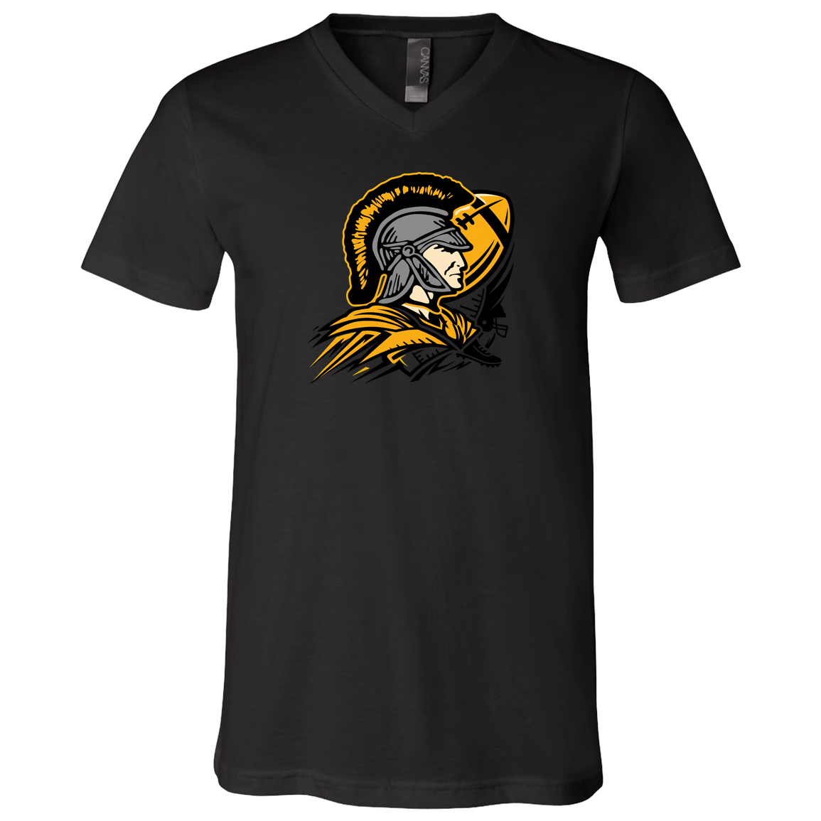 tc-trojans-football-graphic-v2-bella-canvas-unisex-jersey-ss-v-neck-t-shirt — Black — Front — source sha256 c49c711b7e635cd41abb5ee985998d49276a2571745af39fa4ec980d464d07a9 — Color position 2