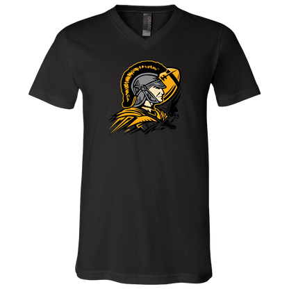 tc-trojans-football-graphic-v2-bella-canvas-unisex-jersey-ss-v-neck-t-shirt — Black — Front — source sha256 c49c711b7e635cd41abb5ee985998d49276a2571745af39fa4ec980d464d07a9 — Color position 2