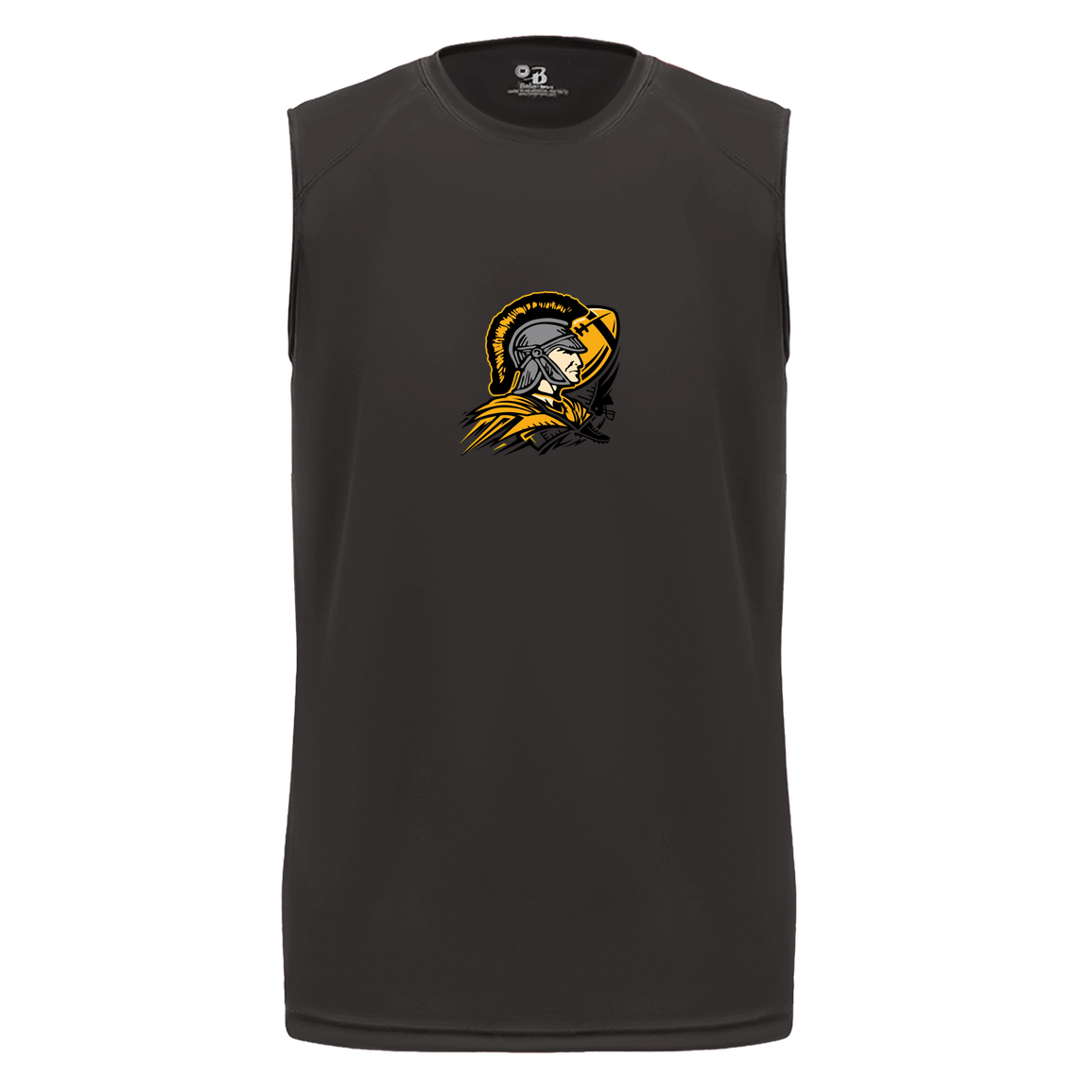 tc-trojans-football-graphic-v2-badger-b-core-sleeveless-performance-tee — Black — Front — source sha256 fd6d48207bae73b8580d44a30b8c75b46d66f5237eaa1ad28b8c158fc4742746 — Color position 1