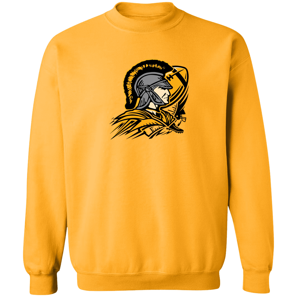 tc-trojans-football-graphic-v2-gildan-crewneck-pullover-sweatshirt — Gold — Front — source sha256 ff11a8fa69997d54973b15e6e39955d7d133414e4287293f54c3858a9165b5b2 — Color position 7