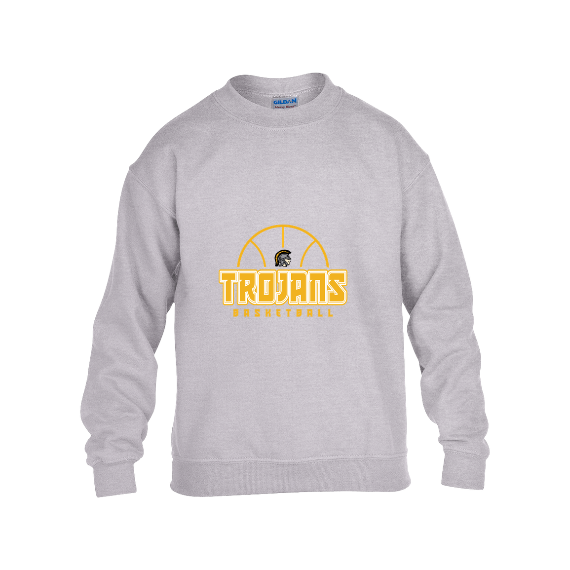 tc-trojans-hoop-horizon-gildan-kids-heavy-blend-fleece-crew — Grey — Front — source sha256 68c41ab3e58b03239b26d117a40aba2e1f8d976d87ffabefeb3fadf557e2eee7 — Color position 3