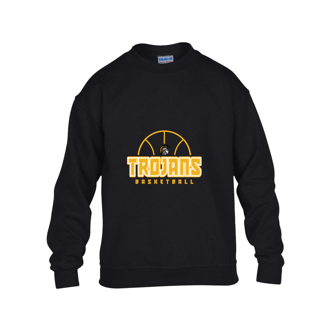 tc-trojans-hoop-horizon-gildan-kids-heavy-blend-fleece-crew — Black — Front — source sha256 b3f863002c6c20ca61b658212eb5fce4bf96efa6054da4cad1c10b80e647a2c9 — Color position 1