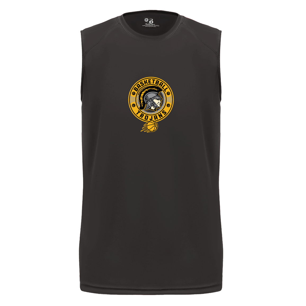 tc-trojans-retro-80s-90s-badger-b-core-sleeveless-performance-tee — Black — Front — source sha256 10e3e31b31ab563d205de1ac5a2882ff3ede608c92ff8e5415a688ecb9c0619d — Color position 1