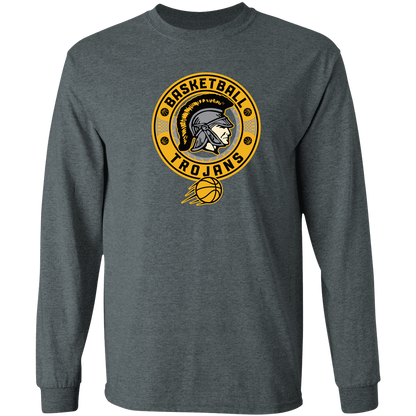 tc-trojans-retro-80s-90s-gildan-ls-t-shirt-5-3-oz — Dark Heather — Front — source sha256 128355e9bd235023638308a7e1a27d1b70aefe2d407661ca15c3dac1acfbf358 — Color position 2