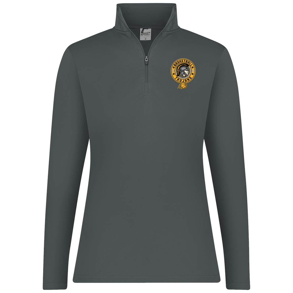 tc-trojans-retro-80s-90s-c2-womens-1-4-zip-pullover — Graphite — Front — source sha256 3d8d829ef5d47be25b548990de9a8aaa4e090c3f86f30eeaedad657f9b447408 — Color position 4