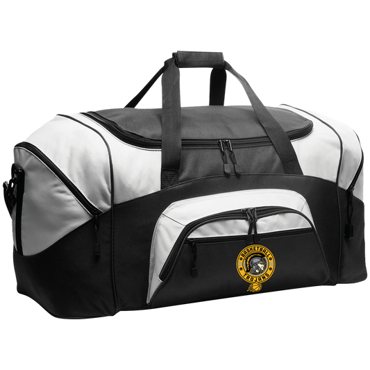 tc-trojans-retro-80s-90s-port-company-sport-duffel — Black/Gray — Front — source sha256 498d2e86193665ebe47b7e7873dc976dea5df2ccf2dc55e4e4b642b62ae8d158 — Color position 1
