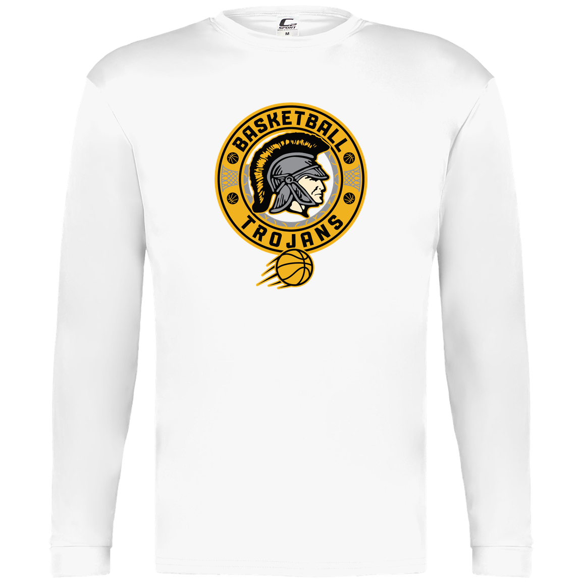 tc-trojans-retro-80s-90s-c2-mens-performance-long-sleeve-tee — White — Front — source sha256 4f8052fbf823b1c6117b53c70666df3383ba0affbcb5f1dba5da82c7c46374a6 — Color position 4