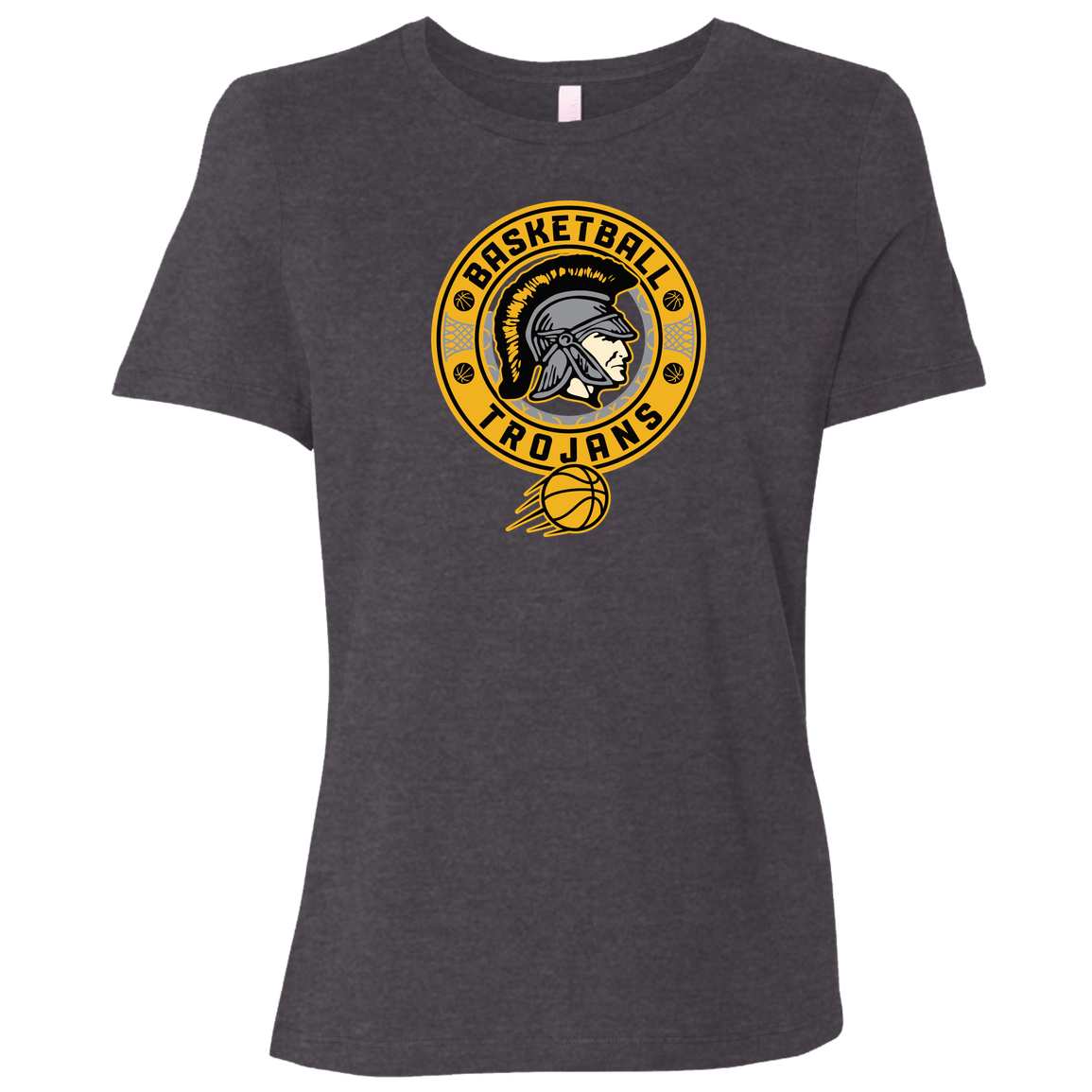 tc-trojans-retro-80s-90s-bella-canvas-ladies-relaxed-jersey-short-sleeve-t-shirt — Dark Grey Heather — Front — source sha256 6ef64923d383f0c9fd6eed46eee4b593583bbdb5b639d130d766a0156ff706a6 — Color position 6