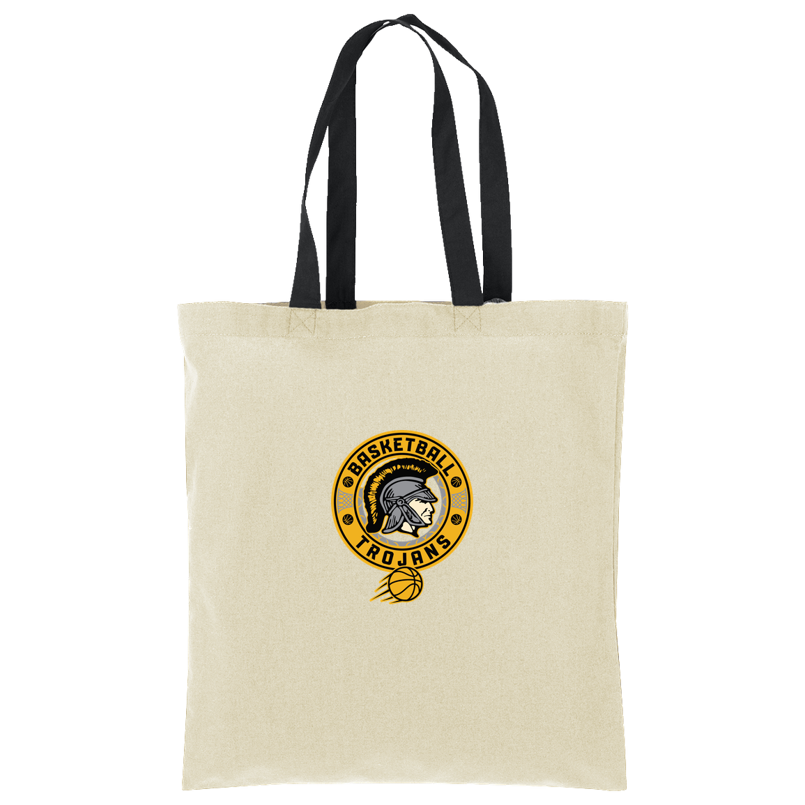 tc-trojans-retro-80s-90s-port-authority-core-cotton-tote — Natural/Deep Black — Front — source sha256 85559713f661538eaeb328491b0beee88c01f886b73697908ad474fc4a118c64 — Color position 3