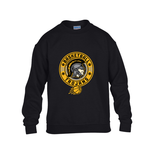 tc-trojans-retro-80s-90s-gildan-kids-heavy-blend-fleece-crew — Black — Front — source sha256 86b807f077317e4462c41599604126ce543e4cf3f6c483ede29b525673d66b06 — Color position 1