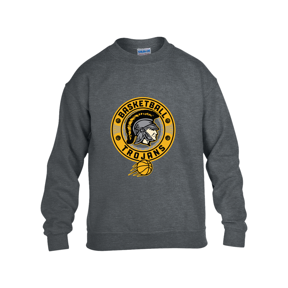 tc-trojans-retro-80s-90s-gildan-kids-heavy-blend-fleece-crew — Dark Heather — Front — source sha256 930fb4be2cbe2768b334163e515f64f5f6dbafe6c8d5d9b4316d4c15a7f2610d — Color position 2