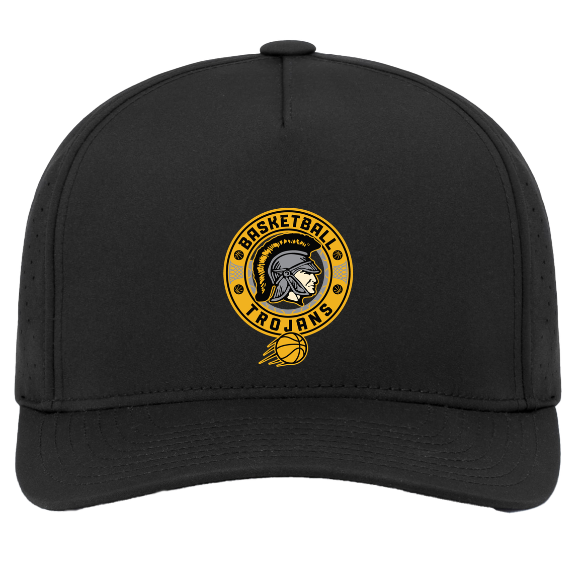 tc-trojans-retro-80s-90s-pacific-headwear-weekender-perforated-snapback-cap — Black — Front — source sha256 aed670238ab57aef3a150fb83544ec1556565d19e2c64e01a009775fc4e54126 — Color position 2
