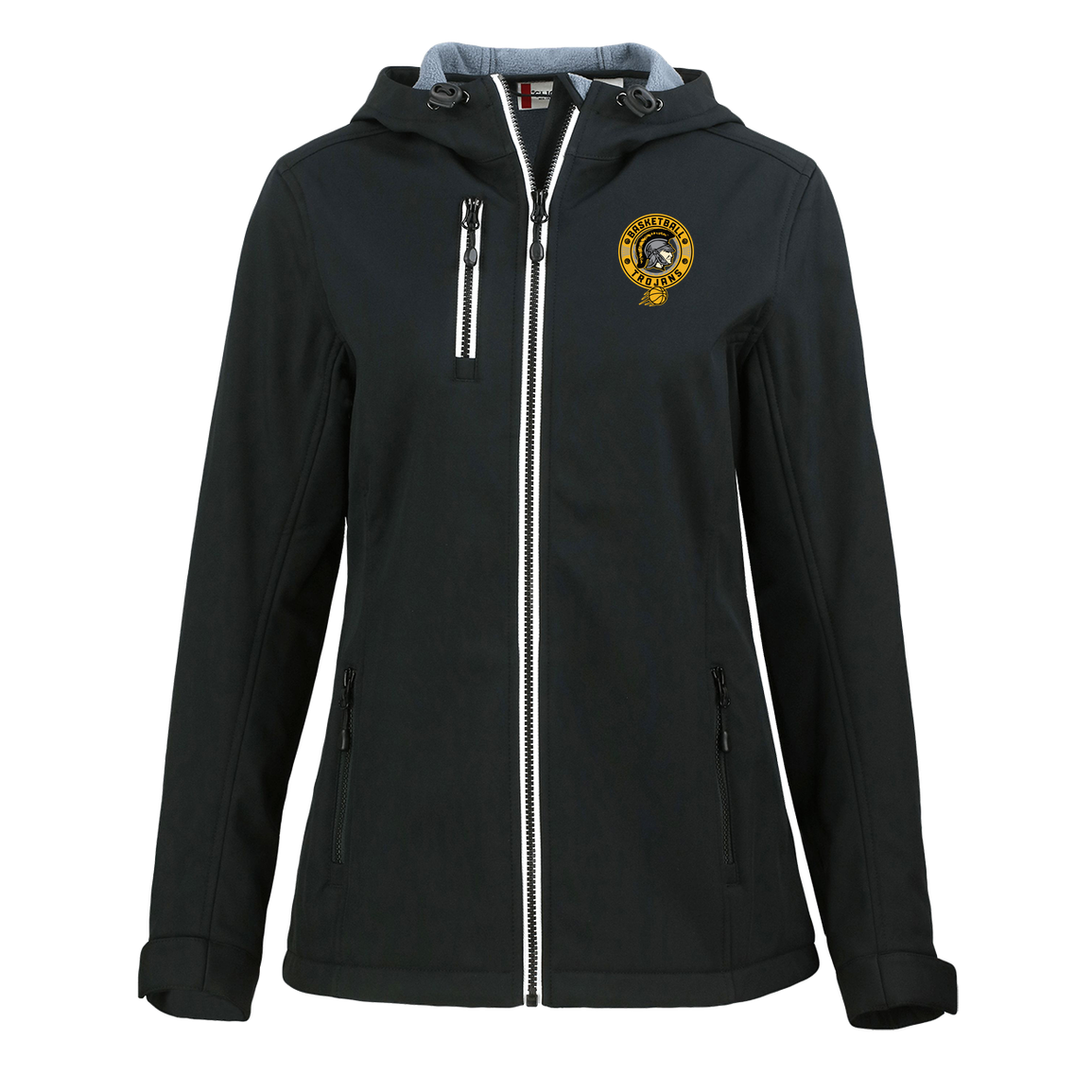 tc-trojans-retro-80s-90s-clique-womens-eco-stretch-softshell-jacket — Black — Front — source sha256 ba801d47a64dc99c1cf19efc3780ab395d80970b25bc653409af4c7f38c4e2c5 — Color position 1