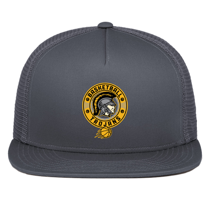 tc-trojans-retro-80s-90s-pacific-headwear-d-series-5-panel-trucker-snapback-cap — Graphite — Front — source sha256 bab09fc0f5659e15fdbb4236d5c21112d3b3c681fb81d21b8f9bf57701e5ff45 — Color position 3