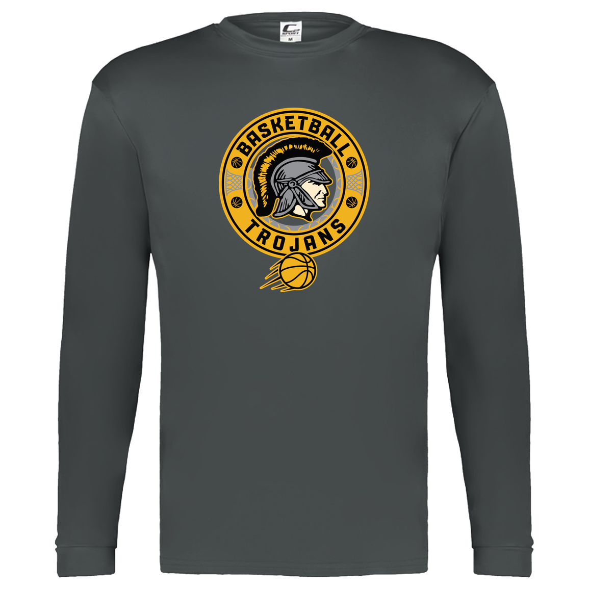 tc-trojans-retro-80s-90s-c2-kids-performance-long-sleeve-tee — Graphite — Front — source sha256 c450e7a2357b6729e145233b62e1b60ebc7809cf11516762c6e817adb09a1a7d — Color position 2