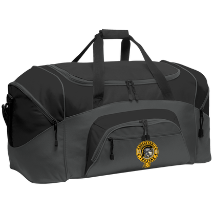 tc-trojans-retro-80s-90s-port-company-sport-duffel — Dark Charcoal/Black — Front — source sha256 c5d416d135afc732042c8c75959f0b16156b9c0bba269703a1be4c17bf5bad4f — Color position 2