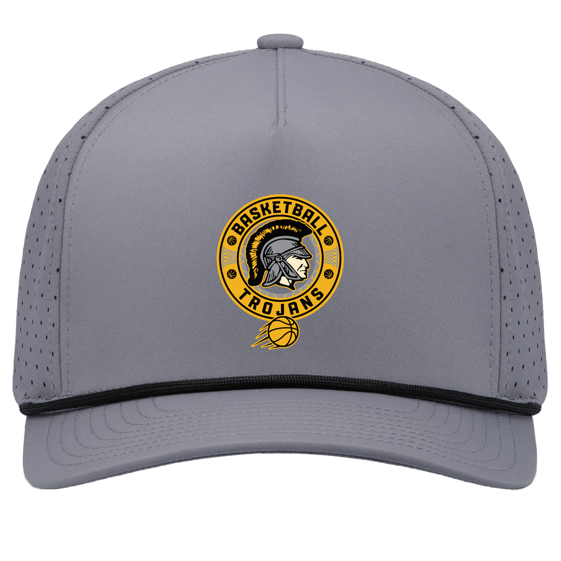 tc-trojans-retro-80s-90s-pacific-headwear-weekender-perforated-snapback-cap — Graphite/Black — Front — source sha256 d9c127678861b565bdd5421708e263867134fb863471a57d537159447bfb2d44 — Color position 3