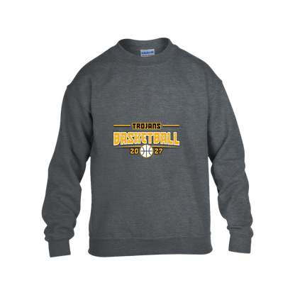 tc-trojans-season-arc-gildan-kids-heavy-blend-fleece-crew — Dark Heather — Front — source sha256 298b2561c3eba781ea16f754ece9d2e848327f54f98ad3ab5369e74b076a920c — Color position 2