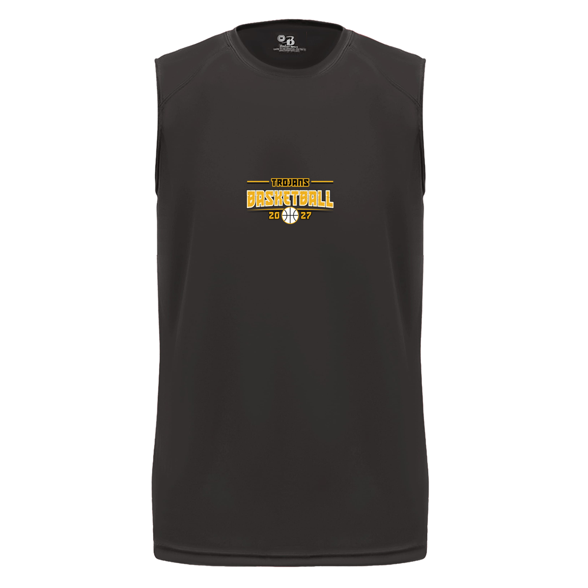 tc-trojans-season-arc-badger-b-core-sleeveless-performance-tee — Black — Front — source sha256 5071b99d1a3b93cdeedb15def98a49adba72f2e20987938e31eac1ec448987ac — Color position 1